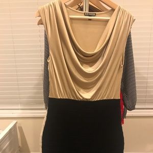 Gold and Black Elegant Dress